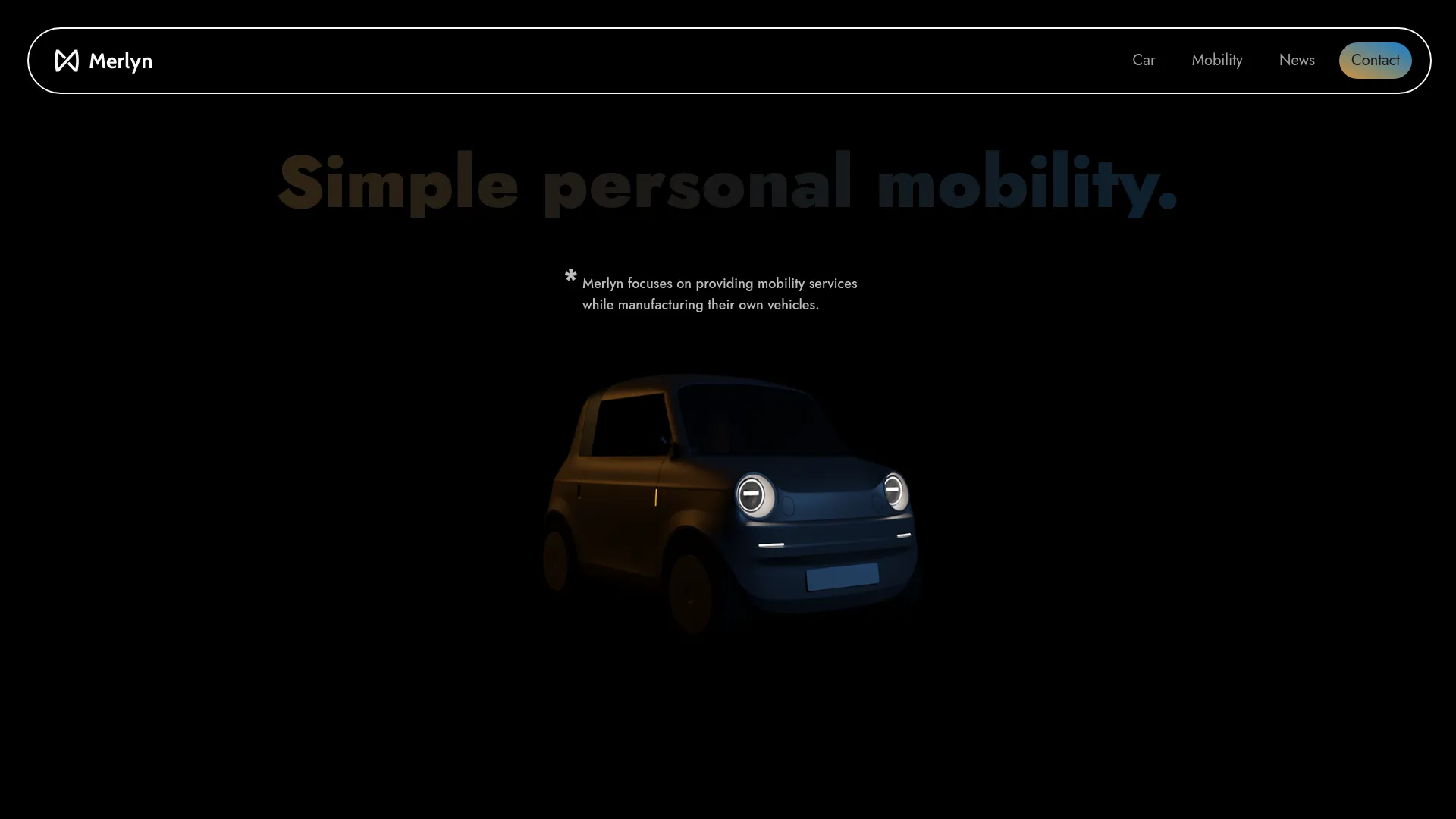 Screenshot of the Merlyn product page
