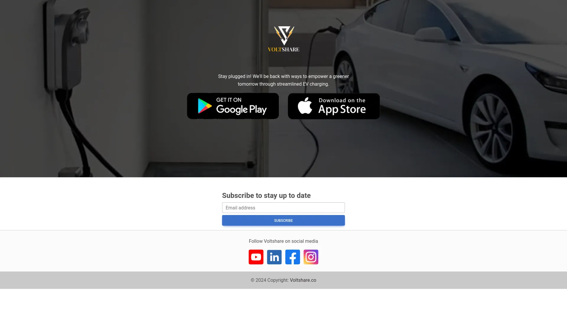 Screenshot of the Voltshare product page