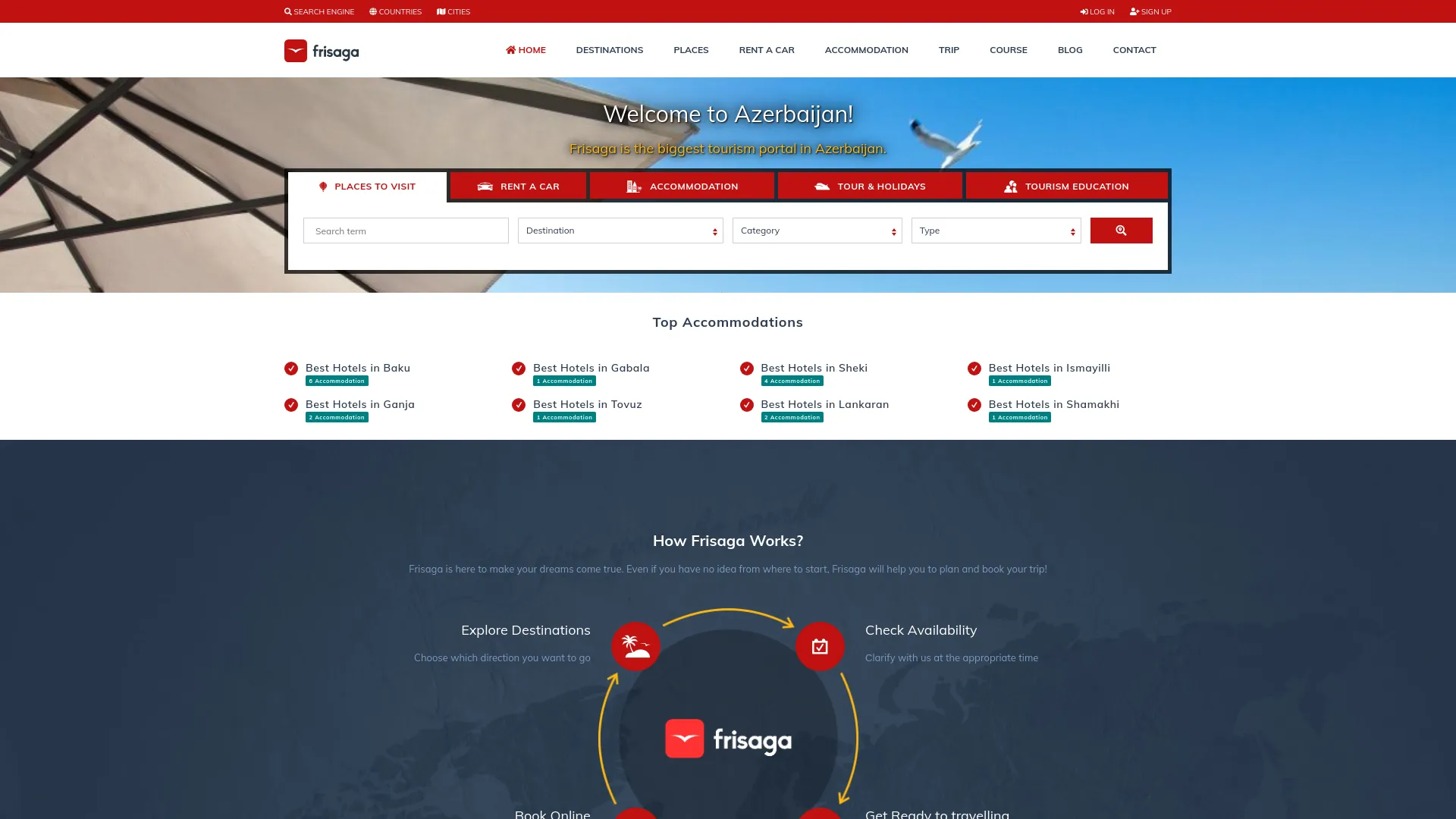 Screenshot of the Frisaga product page