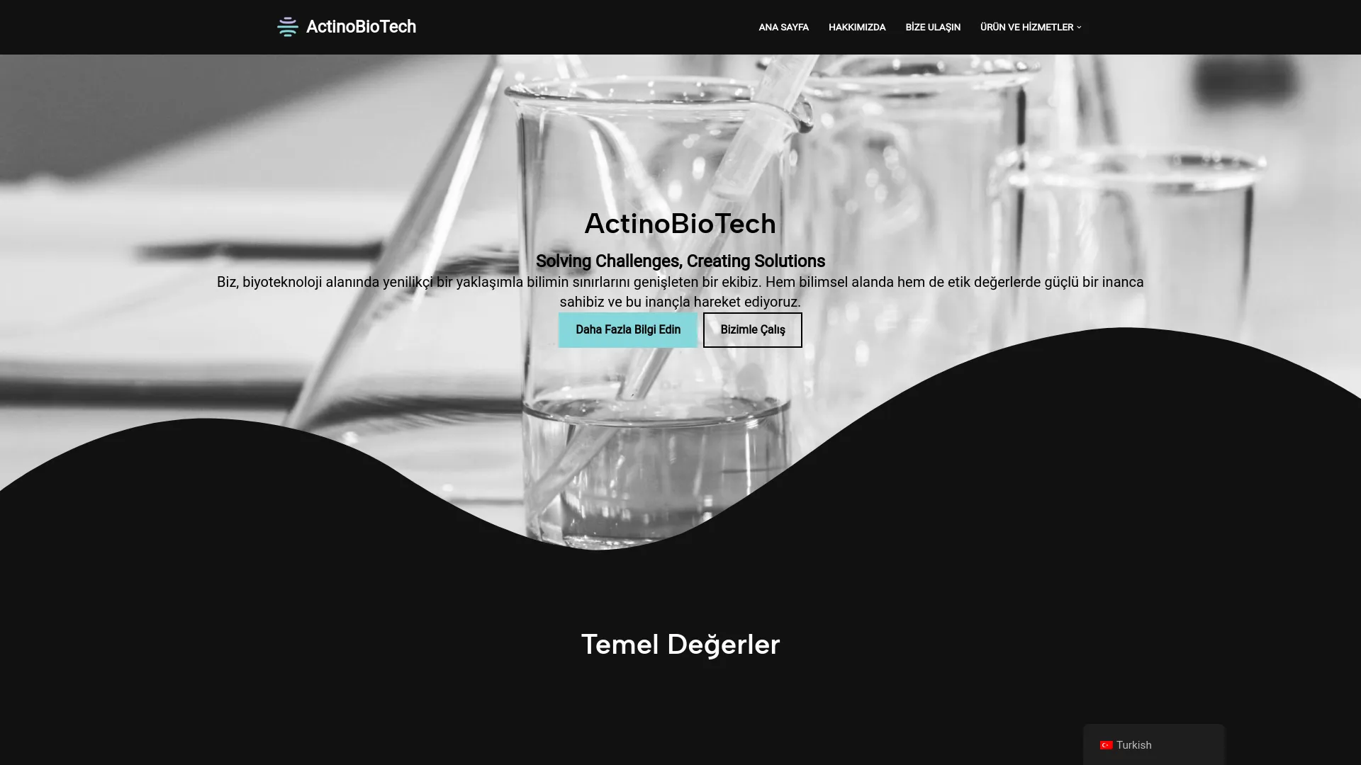 Screenshot of the ActinoBioTech product page
