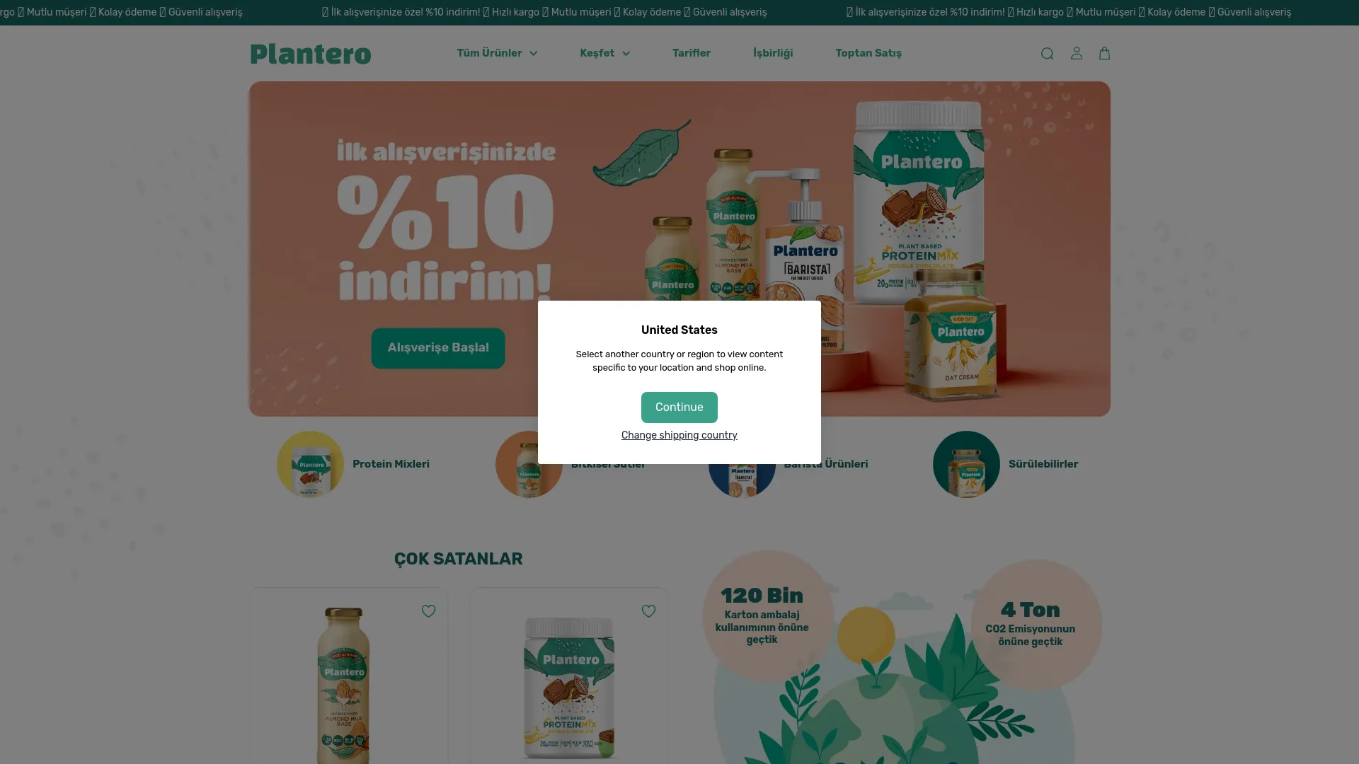 Screenshot of the Plantero product page