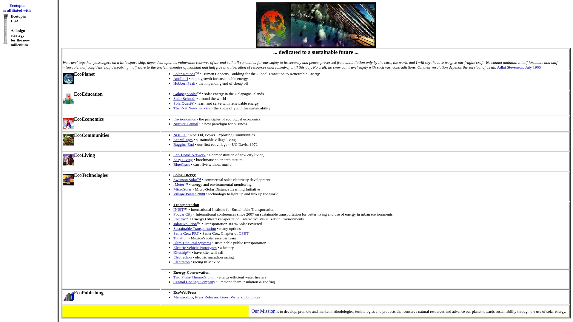 Screenshot of the Ecotopia product page