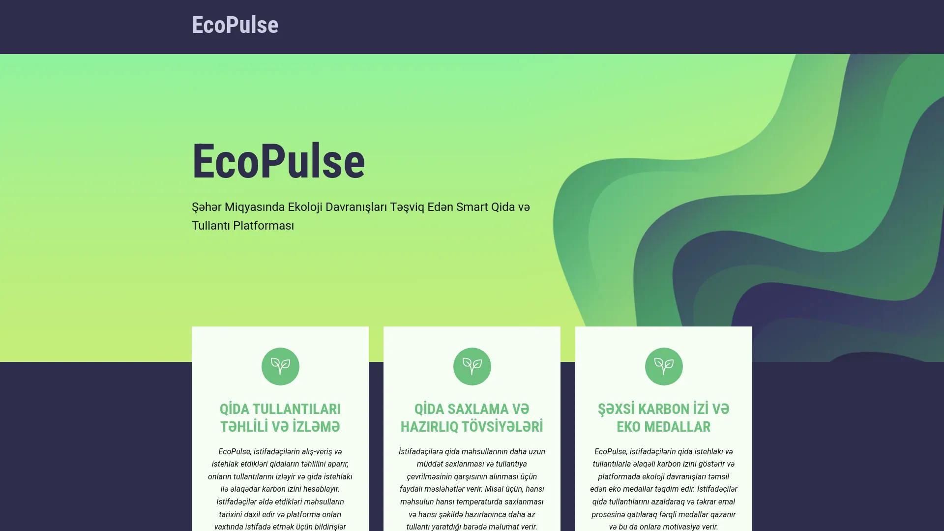 Screenshot of the EcoPulse product page