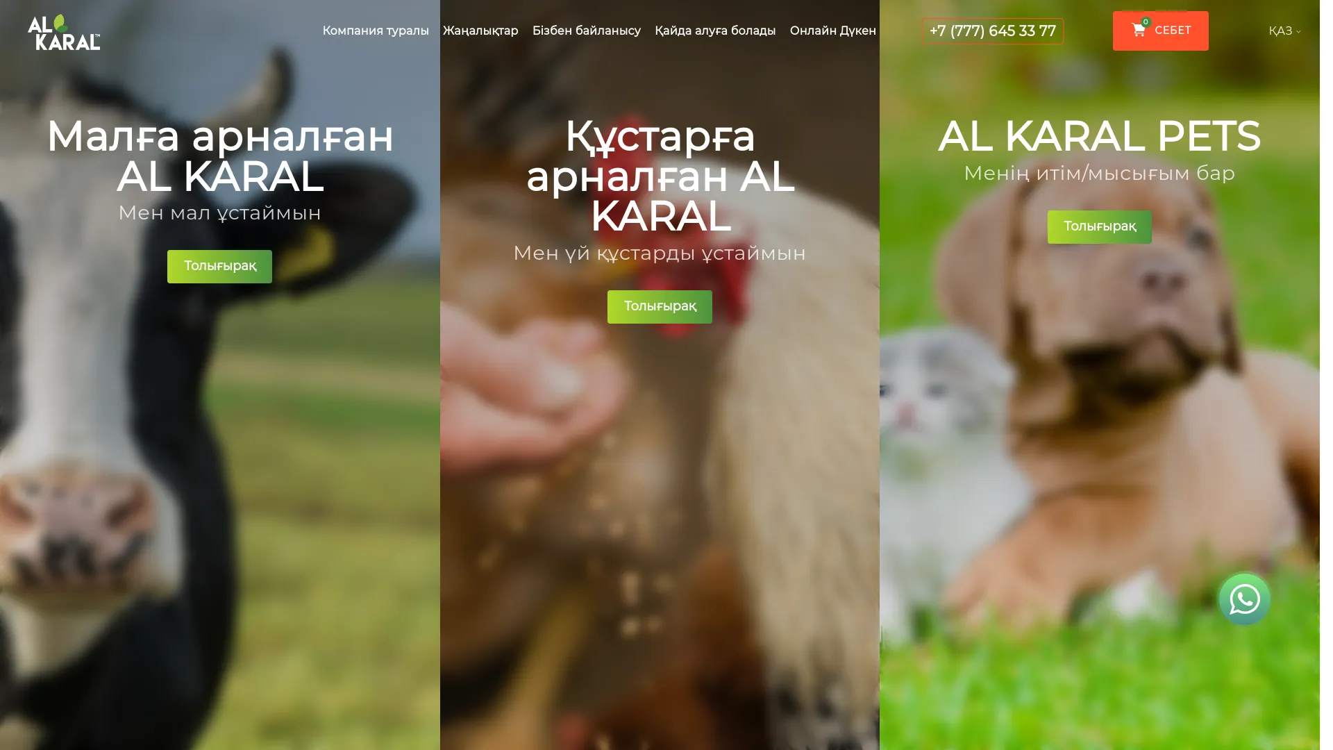Screenshot of the Al Karal product page