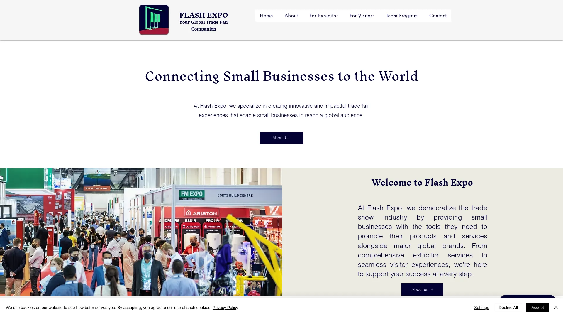 Screenshot of the Flash Expo product page