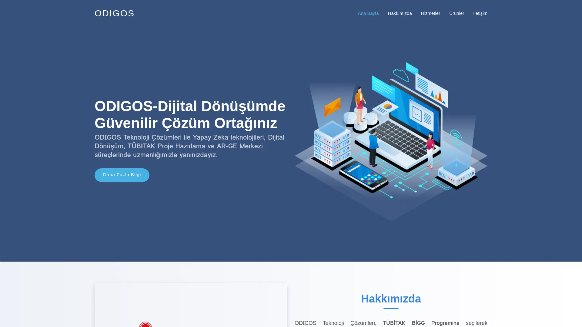 Screenshot of the ODIGOS product page