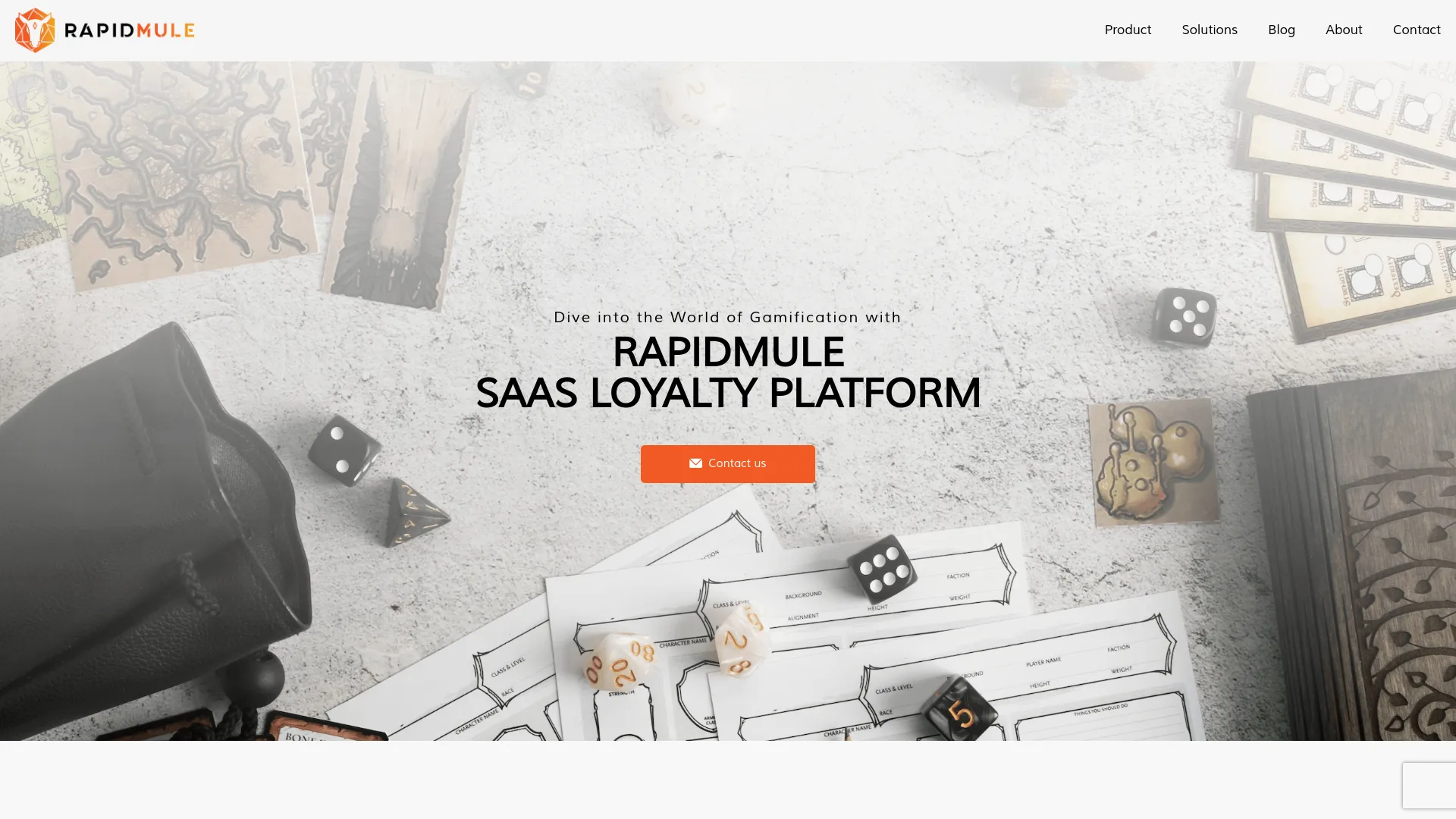 Screenshot of the RapidMule product page
