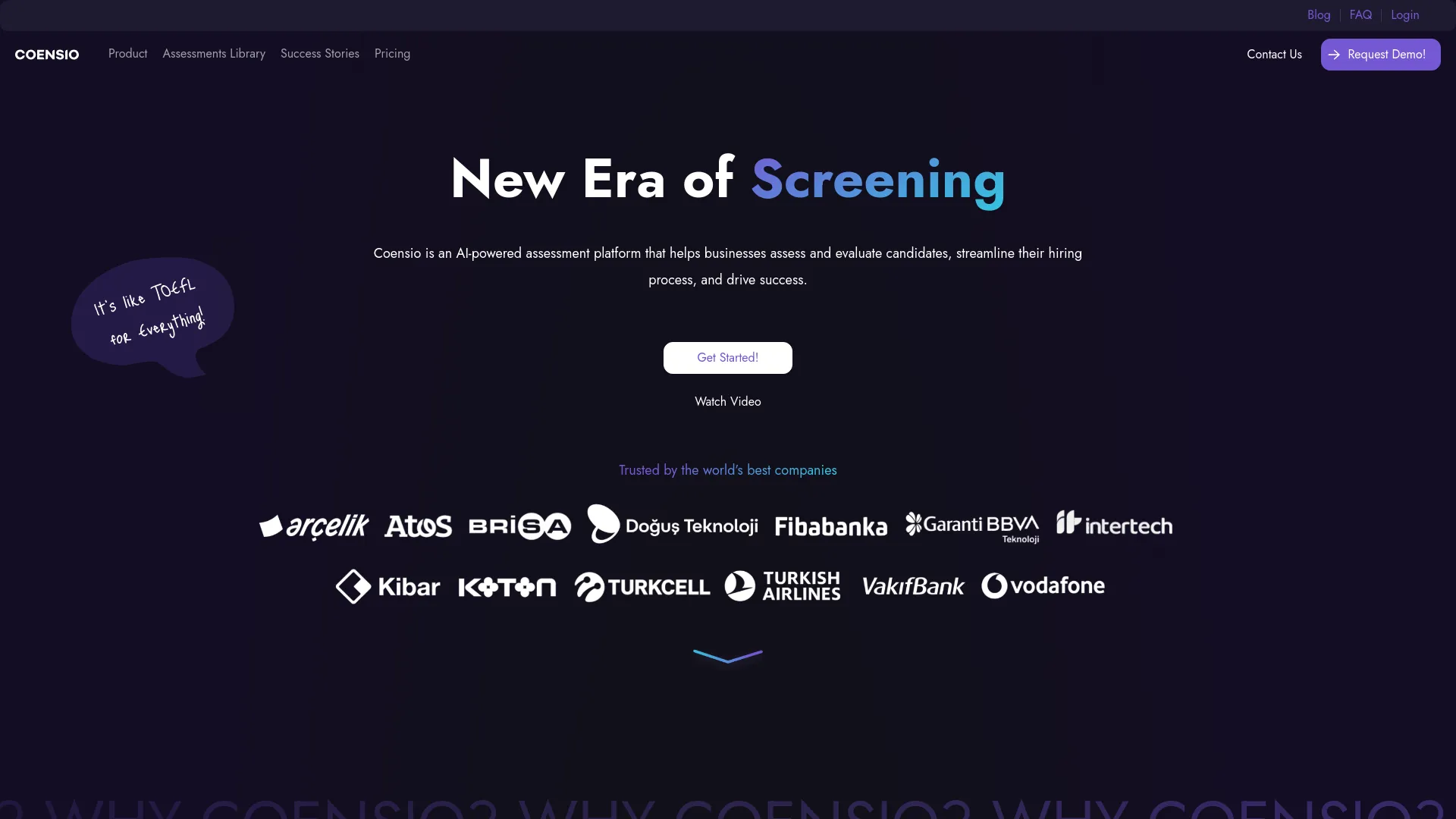 Screenshot of the Coens.io product page