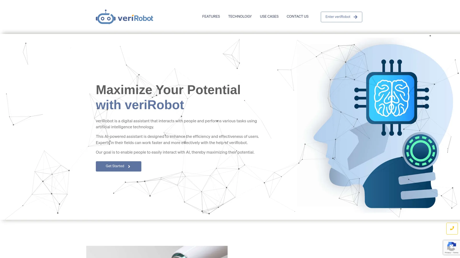 Screenshot of the VeriRobot product page