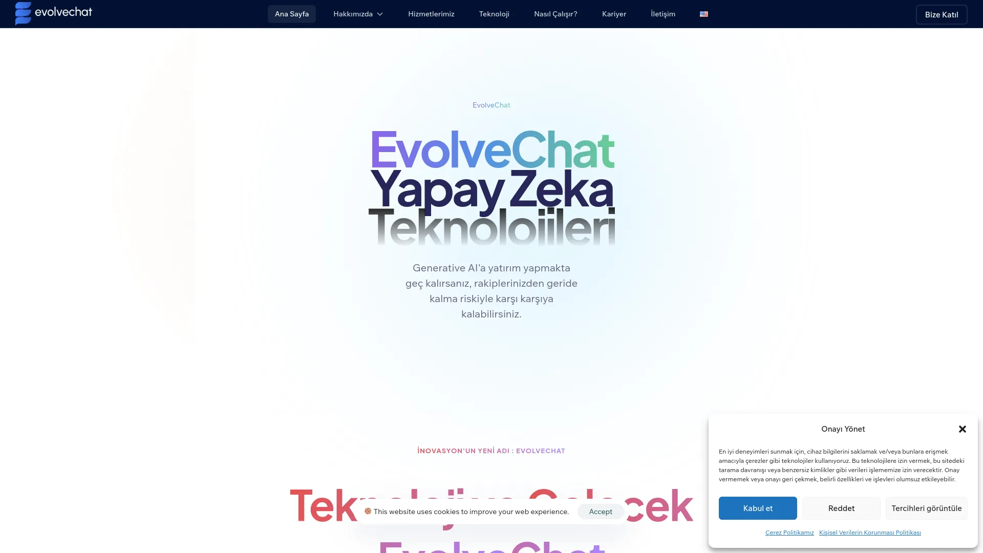 Screenshot of the EvolveChat Yapay Zekâ Teknolojileri Ticaret A.Ş. product page