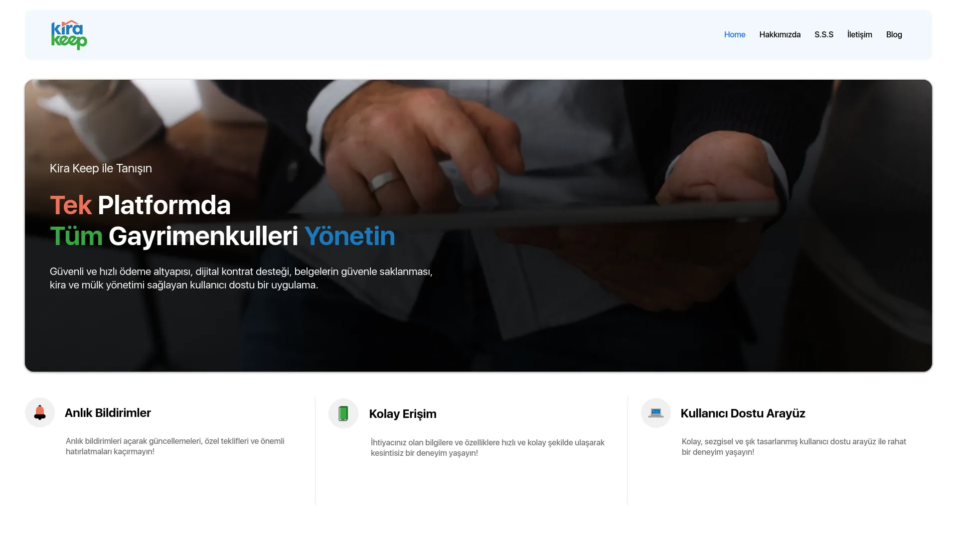 Screenshot of the Kirakeep product page