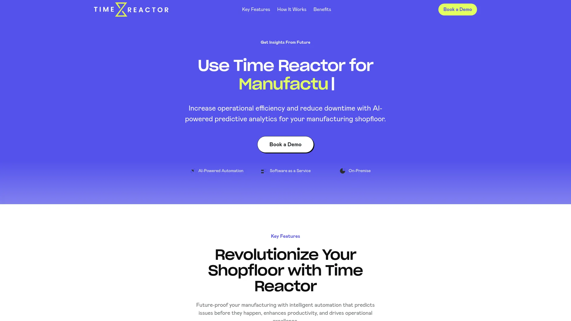 Screenshot of the Time Reactor Yapay Zeka Sistemleri A.Ş. product page