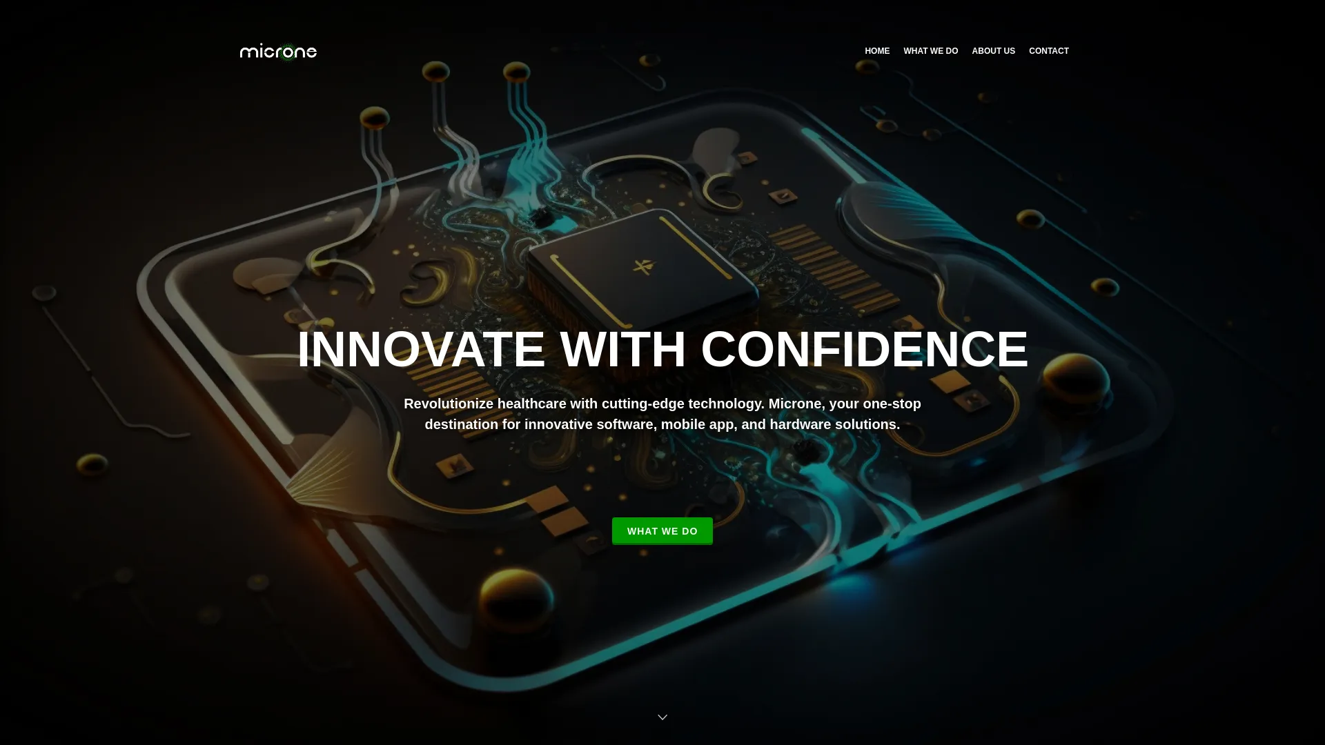 Screenshot of the Microne Tech product page