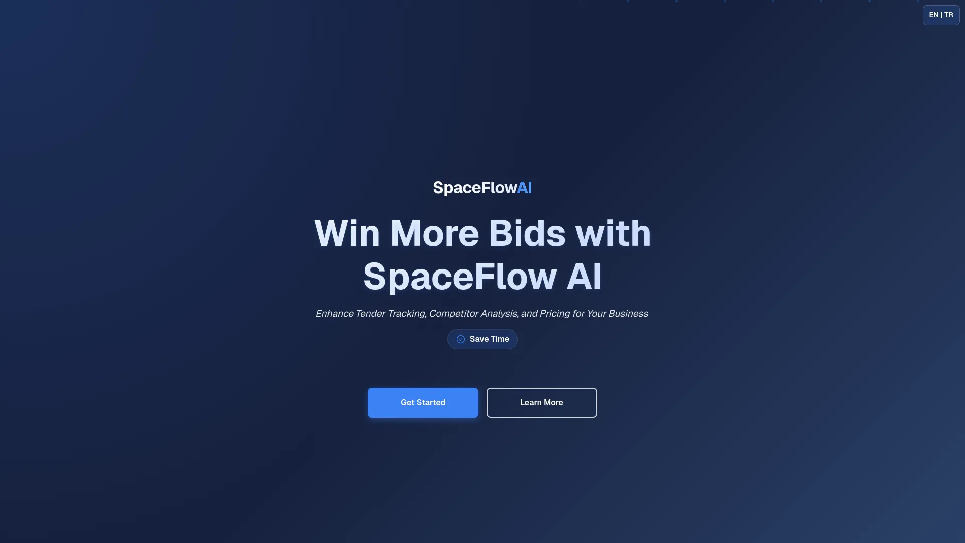 Screenshot of the SpaceFlow product page