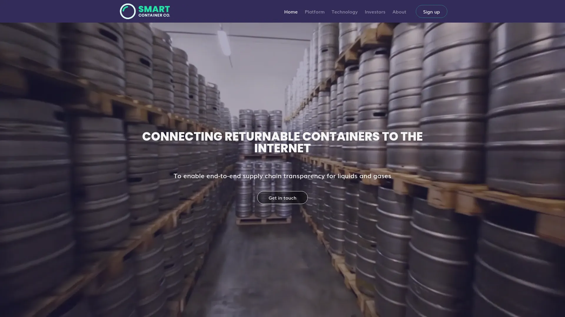 Screenshot of the The Smart Container Company product page