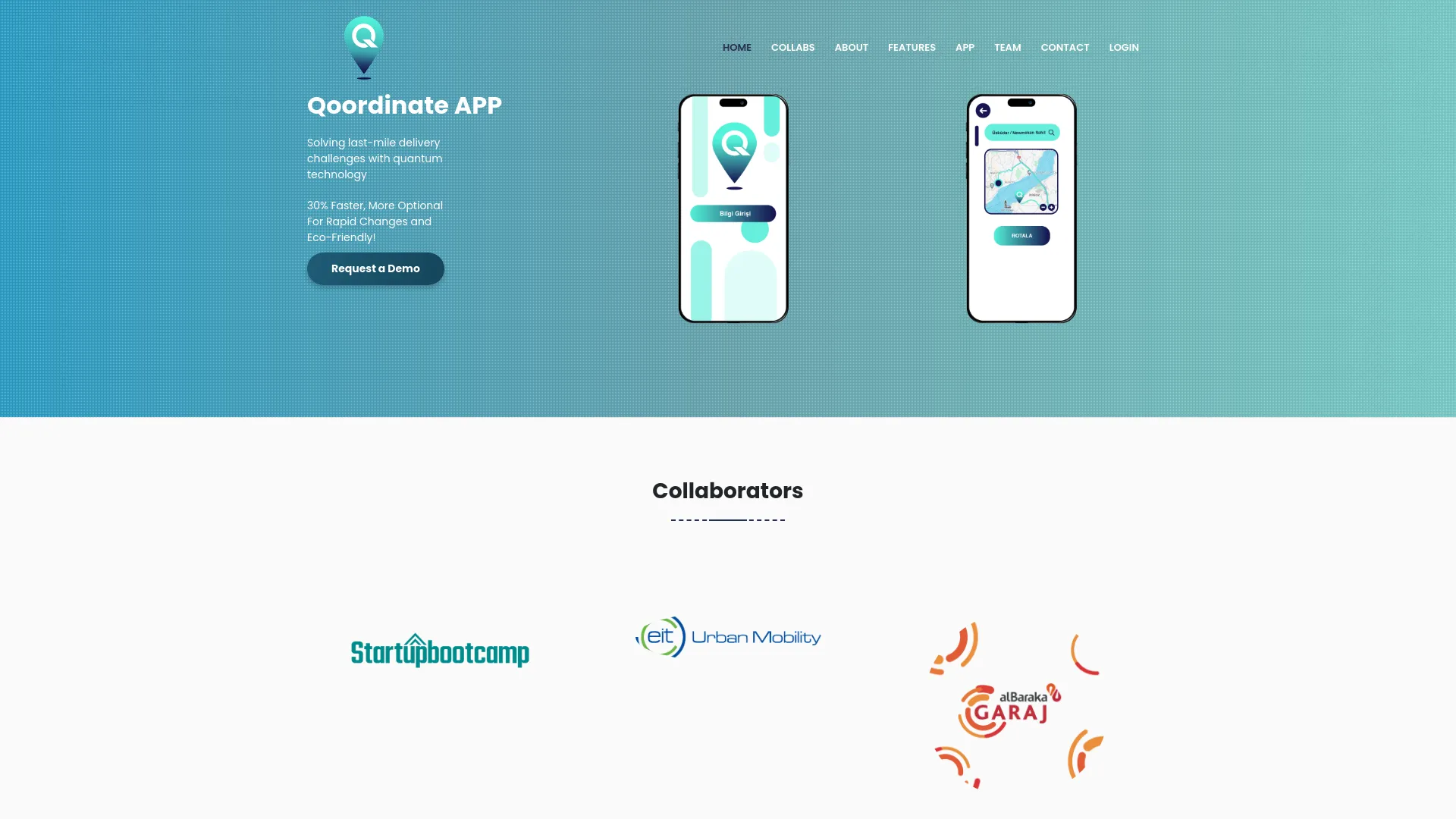 Screenshot of the Qavis product page