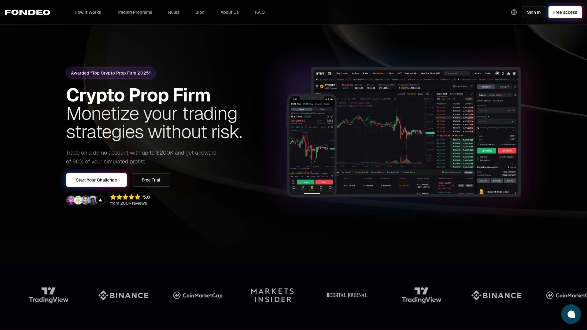 Screenshot of the Fondeo.xyz product page