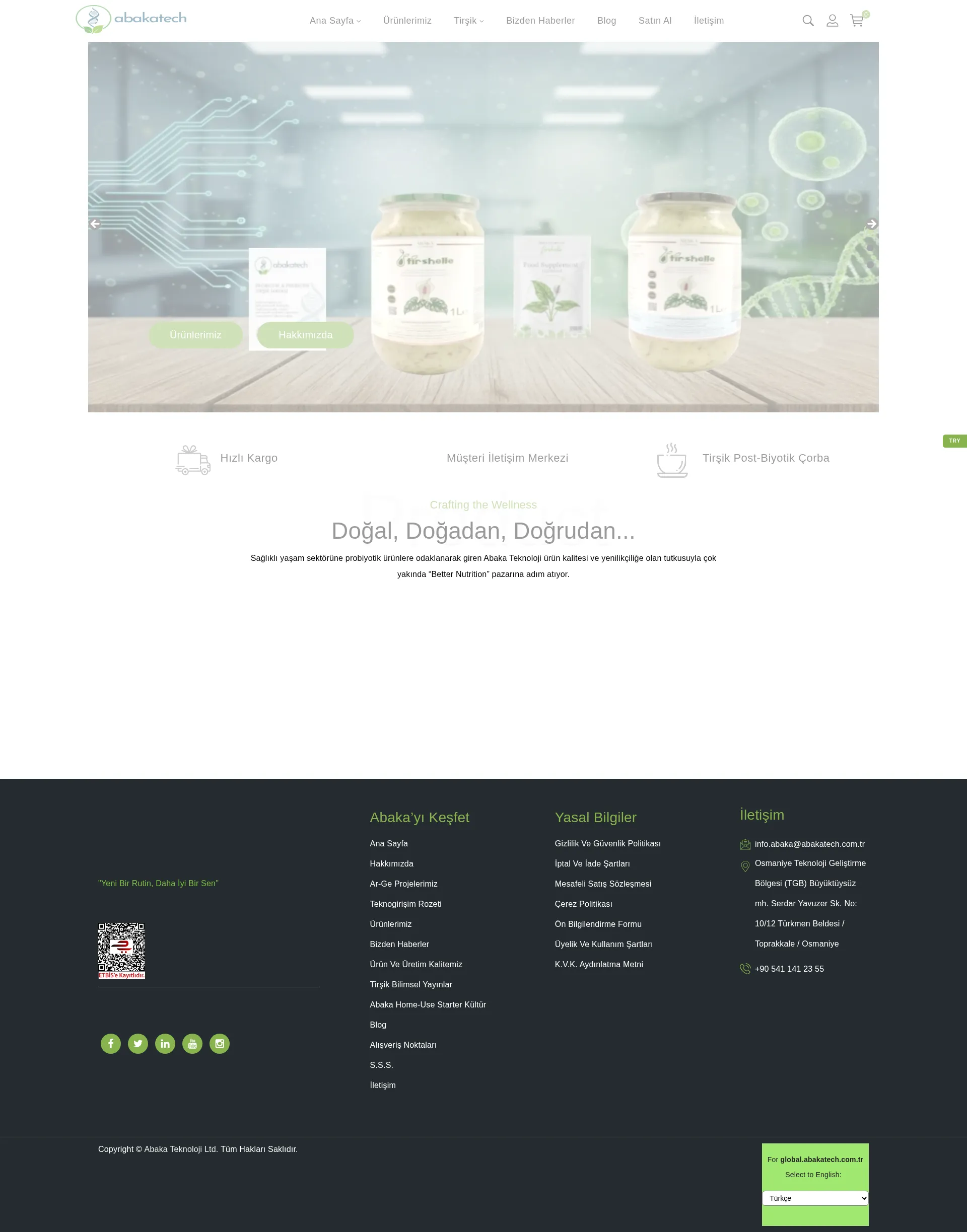 Screenshot of the Abaka Tech product page