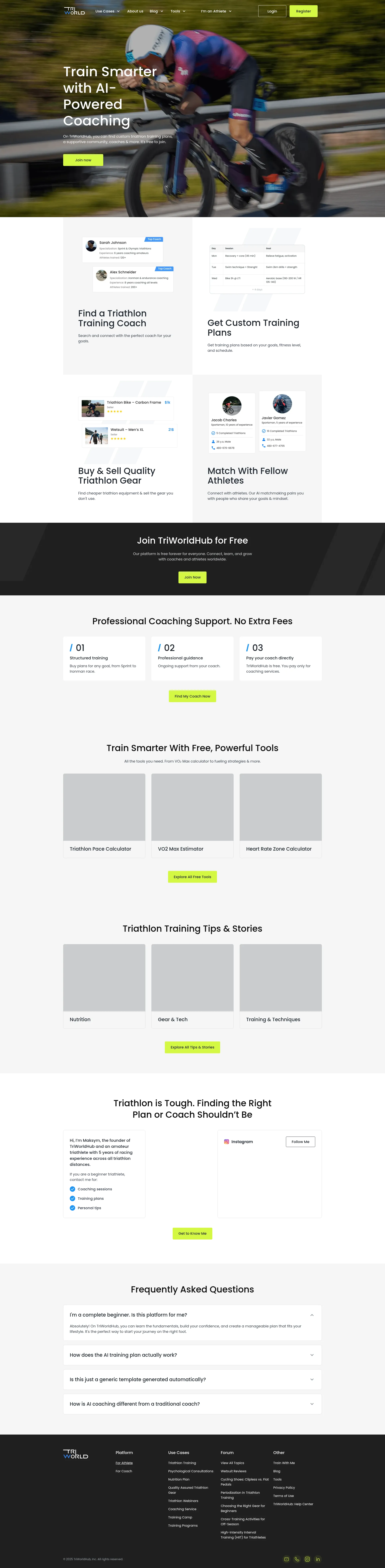 Screenshot of the Triworldhub product page