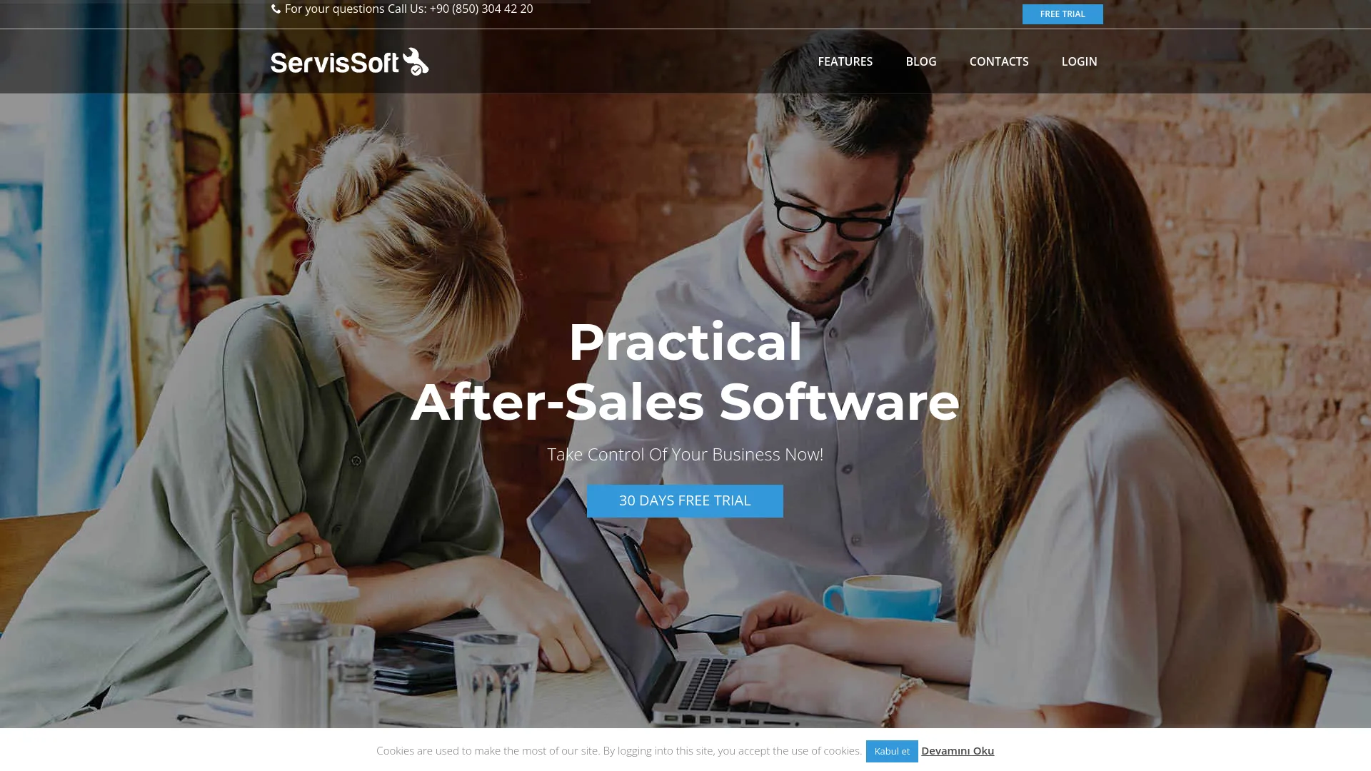 Screenshot of the ServisSoft / International Brand: WorkyBe product page